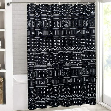 YoKII Mudcloth Fabric Shower Curtain Extra Long 84-Inch Ethnic African Inspired Aztec Boho Bathroom Shower Curtain Sets Mud Cloth Decor Heavy Weighted & Waterproof Rusty Red, 72 x 84 YoKII Mudcloth Fabric Shower Curtain Extra Long 84-Inch Ethnic African Inspired Aztec Boho Bathroom Shower Curtain Sets Mud Cloth Decor Heavy Weighted & Waterproof Rusty Red, 72 x 84